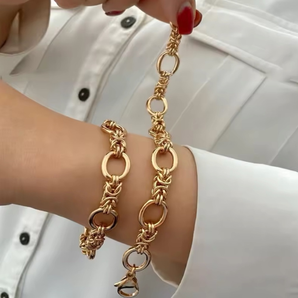 Zeta - Chic Gold Plated Chain Bracelets - Stainless Steel